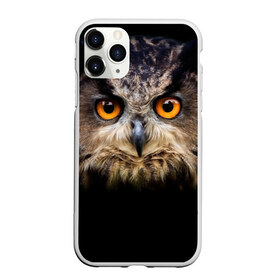 Чехол для iPhone 11 Pro матовый с принтом Хищный взор в Курске, Силикон |  | Тематика изображения на принте: взгляд | глаза | клюв | пернатые | перья | птица | сова | филин | хищник