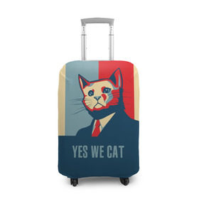 Чехол для чемодана 3D с принтом Yes we CAT в Курске, 86% полиэфир, 14% спандекс | двустороннее нанесение принта, прорези для ручек и колес | cat | kitty | животные | киса | кот | котенок | котэ | кошка