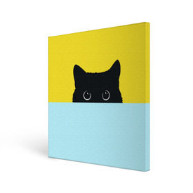 Холст квадратный с принтом Moon в Курске, 100% ПВХ |  | Тематика изображения на принте: 3d | cat | kitty | животные | иллюстрация | киса | кот | кот спрятался | котенок | котэ | кошка | минимализм | рисунок | цифровое искусство