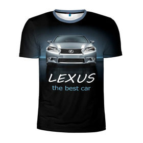 Мужская футболка 3D спортивная с принтом Lexus the best car в Курске, 100% полиэстер с улучшенными характеристиками | приталенный силуэт, круглая горловина, широкие плечи, сужается к линии бедра | Тематика изображения на принте: auto | авто | автомобиль | водитель | гиперкар | лексус | машина | суперкар | тачка