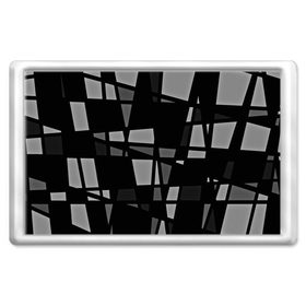 Магнит 45*70 с принтом Geometry figure в Курске, Пластик | Размер: 78*52 мм; Размер печати: 70*45 | бумага | геометрия | грани | изгиб | линии | полигоны | полосы | постель | серый | сочетания | текстура | треугольники | черный
