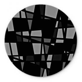 Коврик круглый с принтом Geometry figure в Курске, резина и полиэстер | круглая форма, изображение наносится на всю лицевую часть | Тематика изображения на принте: бумага | геометрия | грани | изгиб | линии | полигоны | полосы | постель | серый | сочетания | текстура | треугольники | черный