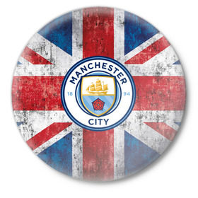 Значок с принтом Manchester city 1894 в Курске,  металл | круглая форма, металлическая застежка в виде булавки | англия | британия | манчестер | манчестер сити
