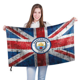 Флаг 3D с принтом Manchester city 1894 в Курске, 100% полиэстер | плотность ткани — 95 г/м2, размер — 67 х 109 см. Принт наносится с одной стороны | англия | британия | манчестер | манчестер сити