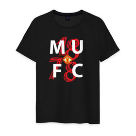 Мужская футболка хлопок с принтом Manchester United - 1878 в Курске, 100% хлопок | прямой крой, круглый вырез горловины, длина до линии бедер, слегка спущенное плечо. | manchester united | манчестер юнайтед | футбол