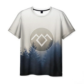 Мужская футболка 3D с принтом Twin Peaks в Курске, 100% полиэфир | прямой крой, круглый вырез горловины, длина до линии бедер | twin peaks | лес | лора палмер | ночь | огонь | сова | сосны | твин пикс