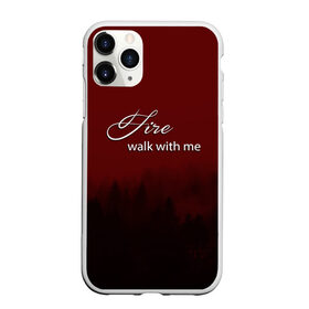 Чехол для iPhone 11 Pro матовый с принтом Twin Peaks в Курске, Силикон |  | twin peaks | лес | лора палмер | ночь | огонь | сова | сосны | твин пикс