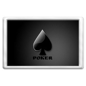 Магнит 45*70 с принтом Poker (пики) в Курске, Пластик | Размер: 78*52 мм; Размер печати: 70*45 | Тематика изображения на принте: 