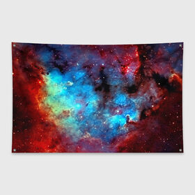 Флаг-баннер с принтом Вселенная в Курске, 100% полиэстер | размер 67 х 109 см, плотность ткани — 95 г/м2; по краям флага есть четыре люверса для крепления | space | star | вселенная | звезды | космический | космос | созвездие