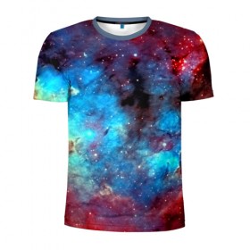Мужская футболка 3D спортивная с принтом Вселенная в Курске, 100% полиэстер с улучшенными характеристиками | приталенный силуэт, круглая горловина, широкие плечи, сужается к линии бедра | space | star | вселенная | звезды | космический | космос | созвездие
