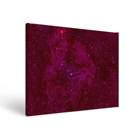 Холст прямоугольный с принтом Розовые звёзды в Курске, 100% ПВХ |  | nebula | звезды | созвездие | туманность