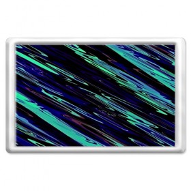Магнит 45*70 с принтом Azure blue в Курске, Пластик | Размер: 78*52 мм; Размер печати: 70*45 | линии | полосы | синие | черный