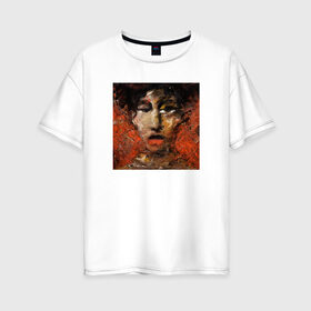 Женская футболка хлопок Oversize с принтом HIM Venus Doom в Курске, 100% хлопок | свободный крой, круглый ворот, спущенный рукав, длина до линии бедер
 | heartagram | him | love metal | ville valo | вилле вало | хим
