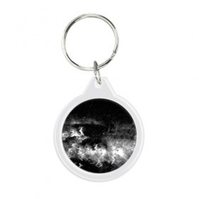 Брелок круглый с принтом Космос в Курске, пластик и полированная сталь | круглая форма, металлическое крепление в виде кольца | nebula | звезды | монхромный | созвездие | туманность