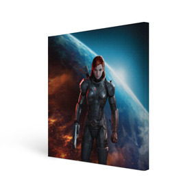 Холст квадратный с принтом Mass Effect в Курске, 100% ПВХ |  | n7 | shepard | галактика | жнец | космос | масс | нормандия | планета | шепард | эффект
