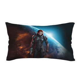 Подушка 3D антистресс с принтом Mass Effect в Курске, наволочка — 100% полиэстер, наполнитель — вспененный полистирол | состоит из подушки и наволочки на молнии | n7 | shepard | галактика | жнец | космос | масс | нормандия | планета | шепард | эффект