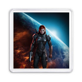 Магнит 55*55 с принтом Mass Effect в Курске, Пластик | Размер: 65*65 мм; Размер печати: 55*55 мм | n7 | shepard | галактика | жнец | космос | масс | нормандия | планета | шепард | эффект