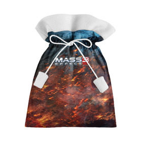 Подарочный 3D мешок с принтом Mass Effect в Курске, 100% полиэстер | Размер: 29*39 см | n7 | shepard | галактика | жнец | космос | масс | нормандия | планета | шепард | эффект