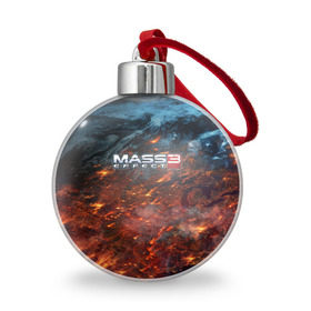 Ёлочный шар с принтом Mass Effect в Курске, Пластик | Диаметр: 77 мм | Тематика изображения на принте: n7 | shepard | галактика | жнец | космос | масс | нормандия | планета | шепард | эффект