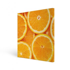Холст квадратный с принтом Апельсинка в Курске, 100% ПВХ |  | апельсин | свежесть | фрукт