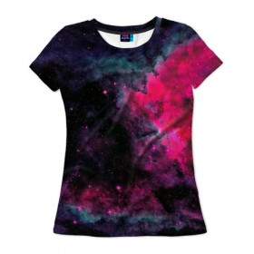 Женская футболка 3D с принтом Загадочный космос в Курске, 100% полиэфир ( синтетическое хлопкоподобное полотно) | прямой крой, круглый вырез горловины, длина до линии бедер | space | star | вселенная | звезды | космический | космос | созвездие