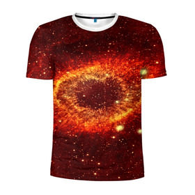 Мужская футболка 3D спортивная с принтом Галактика звёзд в Курске, 100% полиэстер с улучшенными характеристиками | приталенный силуэт, круглая горловина, широкие плечи, сужается к линии бедра | звезды | туманность