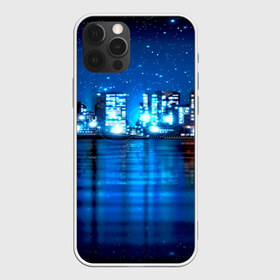 Чехол для iPhone 12 Pro Max с принтом Panoramic Urban в Курске, Силикон |  | Тематика изображения на принте: высотки | город | здания | ночь | страны | сша