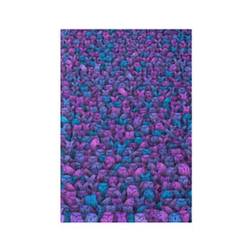 Обложка для паспорта матовая кожа с принтом Загадочные совы в Курске, натуральная матовая кожа | размер 19,3 х 13,7 см; прозрачные пластиковые крепления | Тематика изображения на принте: птица | птицы | синий | сиреневый | сова | толпа | филин | фиолетовый
