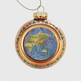Стеклянный ёлочный шар с принтом Карта в Курске, Стекло | Диаметр: 80 мм | география | земля | мир