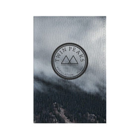 Обложка для паспорта матовая кожа с принтом Twin Peaks в Курске, натуральная матовая кожа | размер 19,3 х 13,7 см; прозрачные пластиковые крепления | Тематика изображения на принте: twin peaks | дэвид линч | лес | лора палмер | сова | твин пикс | туман