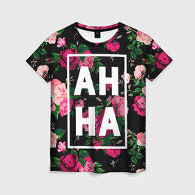 Женская футболка 3D с принтом Анна в Курске, 100% полиэфир ( синтетическое хлопкоподобное полотно) | прямой крой, круглый вырез горловины, длина до линии бедер | анечка | анна | анька | аня | девочка | девушка | женщина | имена | имя | роза | цвет