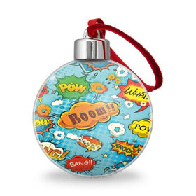 Ёлочный шар с принтом Поп Арт в Курске, Пластик | Диаметр: 77 мм | pop art | retro | пестрый | яркий