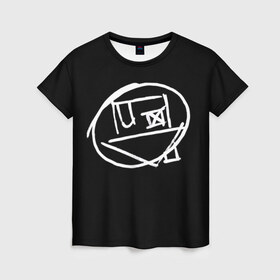 Женская футболка 3D с принтом Logo в Курске, 100% полиэфир ( синтетическое хлопкоподобное полотно) | прямой крой, круглый вырез горловины, длина до линии бедер | art | logo | music | the neighbourhood | лого | музыка | поп | рок