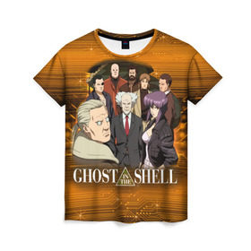 Женская футболка 3D с принтом Ghost In The Shell 17 в Курске, 100% полиэфир ( синтетическое хлопкоподобное полотно) | прямой крой, круглый вырез горловины, длина до линии бедер | 