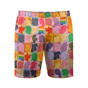 Мужские шорты 3D спортивные с принтом My little pony в Курске,  |  | mlp | паттерн | пони | разноцветный | яркий