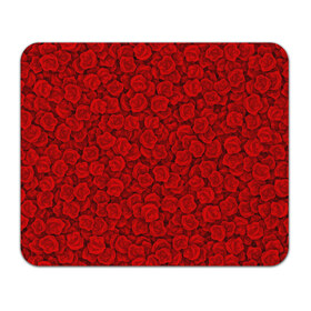 Коврик прямоугольный с принтом Красные розы в Курске, натуральный каучук | размер 230 х 185 мм; запечатка лицевой стороны | Тематика изображения на принте: 