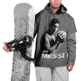 Накидка на куртку 3D с принтом Leo Messi в Курске, 100% полиэстер |  | barcelona | spanish | аргентина | барселона | испания | лео | месси | мяч | футбол | футболист