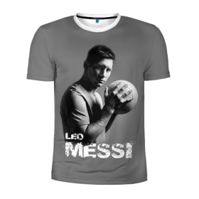 Мужская футболка 3D спортивная с принтом Leo Messi в Курске, 100% полиэстер с улучшенными характеристиками | приталенный силуэт, круглая горловина, широкие плечи, сужается к линии бедра | barcelona | spanish | аргентина | барселона | испания | лео | месси | мяч | футбол | футболист