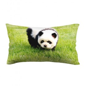 Подушка 3D антистресс с принтом Пес панда в Курске, наволочка — 100% полиэстер, наполнитель — вспененный полистирол | состоит из подушки и наволочки на молнии | 
