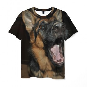 Мужская футболка 3D с принтом Гав в Курске, 100% полиэфир | прямой крой, круглый вырез горловины, длина до линии бедер | друг человека | животное | красивая | милая | пес | породистая собака | породы | прикольная | щенок