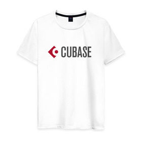 Мужская футболка хлопок с принтом Cubase в Курске, 100% хлопок | прямой крой, круглый вырез горловины, длина до линии бедер, слегка спущенное плечо. | cubase