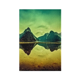 Обложка для паспорта матовая кожа с принтом Новая Зеландия в Курске, натуральная матовая кожа | размер 19,3 х 13,7 см; прозрачные пластиковые крепления | humboldt | горы | деревья | долина | зелень | лес | небо | новая зеландия | облака | панорама | река | солнечно