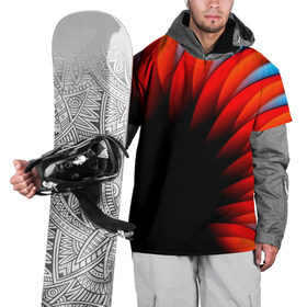 Накидка на куртку 3D с принтом Абстрактные лепестки в Курске, 100% полиэстер |  | красный | черный | яркий