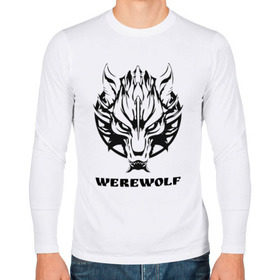 Мужской лонгслив хлопок с принтом Werewolf (оборотень) в Курске, 100% хлопок |  | 