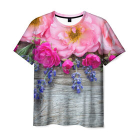 Мужская футболка 3D с принтом Весенний аромат в Курске, 100% полиэфир | прямой крой, круглый вырез горловины, длина до линии бедер | желтый | красный | любовь | новинки | подарок | розы | сердце | текстура | тюльпаны | цветы