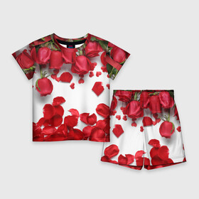 Детский костюм с шортами 3D с принтом Сильные чуства в Курске,  |  | Тематика изображения на принте: желтый | красный | любовь | новинки | подарок | розы | сердце | текстура | тюльпаны | цветы