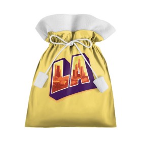 Подарочный 3D мешок с принтом Лос-Анджелес в Курске, 100% полиэстер | Размер: 29*39 см | california | los angeles | usa | америка | калифорния | лос анджелес | сша