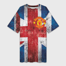 Платье-футболка 3D с принтом Красные дьяволы в Курске,  |  | 3d | british | manchester united | mu | new | англия | великобритания | игра | красные дьяволы | лондон | манчестер | манчестер юнайтед | мю | новые | популярные | прикольные | флаг британии | футбол