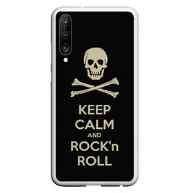 Чехол для Honor P30 с принтом Keep Calm and ROCK в Курске, Силикон | Область печати: задняя сторона чехла, без боковых панелей | music | rock | rock and roll | музыка | рок