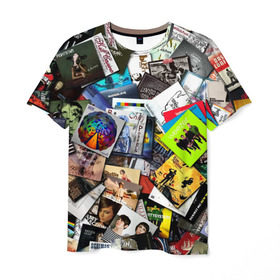 Мужская футболка 3D с принтом Albums в Курске, 100% полиэфир | прямой крой, круглый вырез горловины, длина до линии бедер | music | rock | rock and roll | музыка | рок